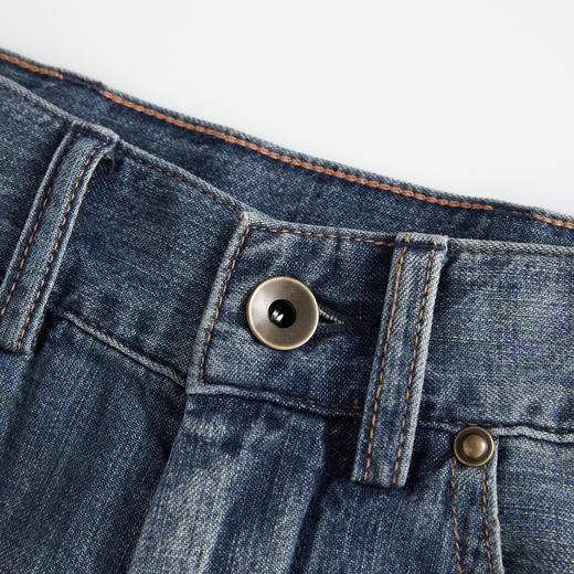 ROMI STUDIO“复古丹宁”夏季轻薄水洗毛须直筒牛仔裤 RWCRX83985 商品图11