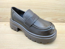 2025春季新款豪行真皮女鞋25122110时尚中跟舒适休闲乐福单鞋