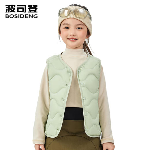 波司登25年新款轻薄羽绒服男女儿童5A抗菌4防葫芦纹马甲背心T250135020 商品图0