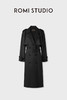 ROMI STUDIO 100%桑蚕丝双排扣翻领收腰长款风衣外套 RWCAWG4751 商品缩略图2