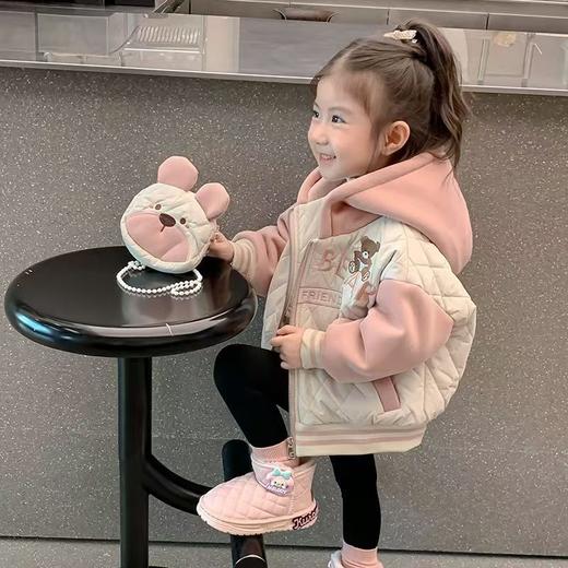 女童外套秋冬新款洋气女宝宝秋季加绒加厚上衣儿童秋装棉衣 商品图3