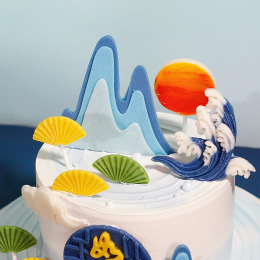 祝寿款【寿山福海】1.8磅 香草奶油芒果夹心口味 商品图3