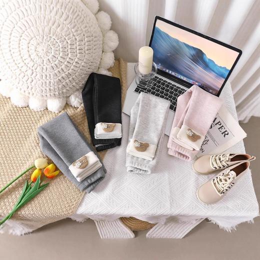 【39.9元2件】贝舒嘉女童深秋加绒打底可外穿长裤女孩秋冬新款可爱薄绒修身裤90-150 商品图8