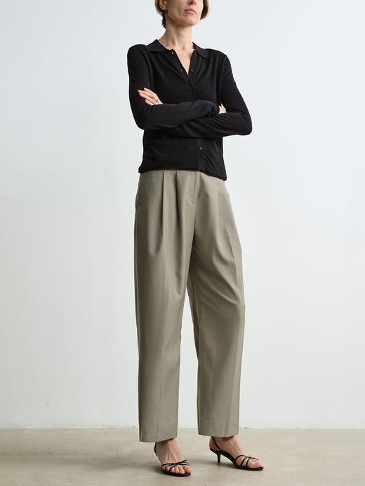 ROMI STUDIO垂坠感精致休闲高挑西装设计感直筒长裤 D3122(现货) 商品图7