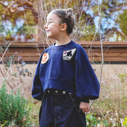 日本G2H童装 GO TO HOLLYWOOD 宽松徽章贴布卫衣 商品图3