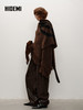 HIDEMI 大秀款藏地可溯源牦牛绒拉毛长拉绒系列流苏不对称加厚大斗篷针织毛衣双层双面加厚外套 商品缩略图9