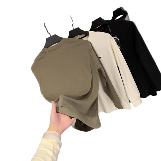 意奢！ 2025线下569羽毛蛋白纤维长绒棉混纺柔软休闲打底衫长袖T恤男款！ 商品图4