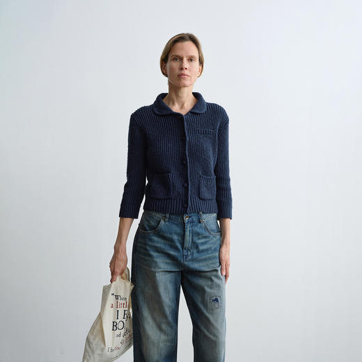 ROMI STUDIO"枫林尽染"棉质挺阔饱满精致娃娃领开衫 RWCAWZ4685 商品图9