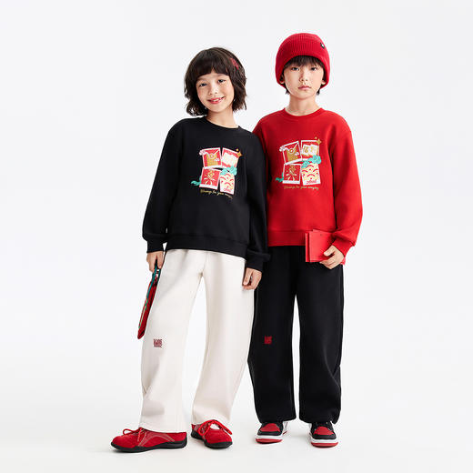 【新年波】男女童圆领长袖卫衣春季新款安奈儿童装EM611503 商品图3