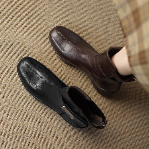 【预售5天】超轻超软时尚秋冬圆头内增高短筒短靴子休闲时装靴ZYY&A1532 商品图3