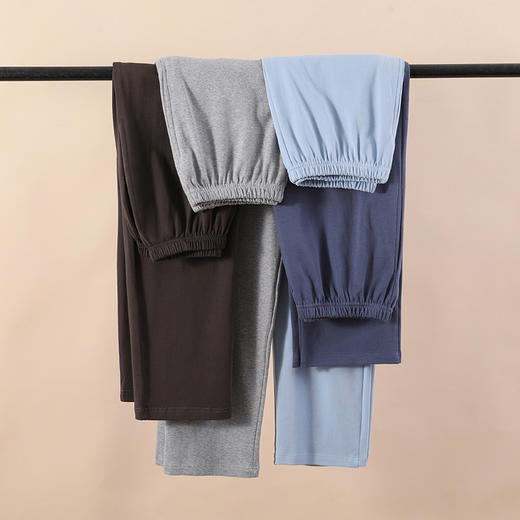 自然醒栖心情侣男女单裤100%棉居家睡裤QH 商品图10