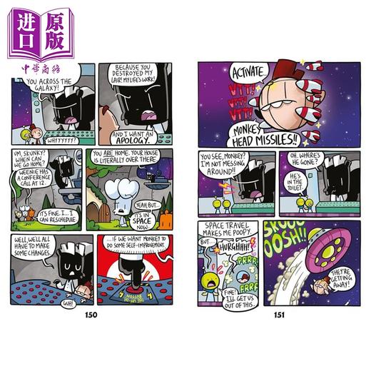 【中商原版】兔子大战猴子11 星际猴子事务 Bunny vs Monkey Intergalactic Monkey Business 英文原版 儿童漫画故事 幽默笑话 商品图3