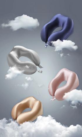 万事利多功能立体U型枕+护眼精灵眼罩套装