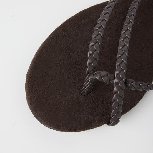 ROMI STUDIO“夏日松弛”羊皮革复古编织夹趾平底凉鞋 RWCRP33479【发货时间25天】 商品图4