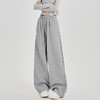 西遇宽松休闲裤女新款垂感高腰阔腿抽绳卫裤美式运动裤SS051678 商品缩略图0