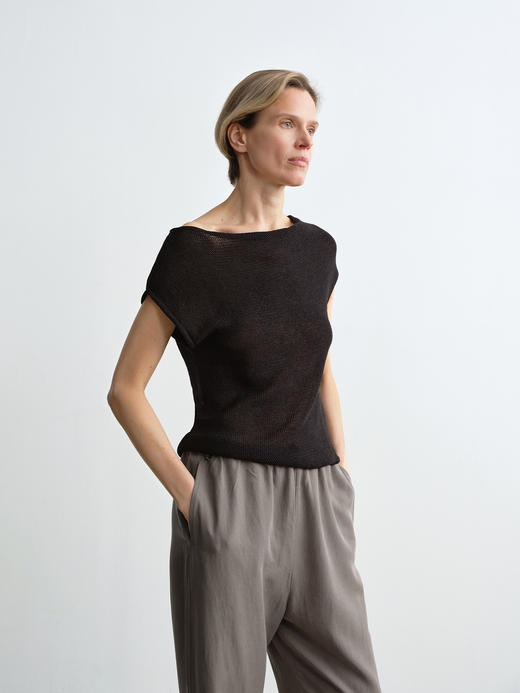 ROMI STUDIO“轻松随性”莱赛尔混纺高腰系带直筒休闲裤RW24WXH1359 商品图5