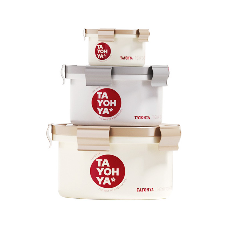 【积分兑换】【名品】多样屋 焕新系列 圆形保鲜盒三件套TA11-0036BP