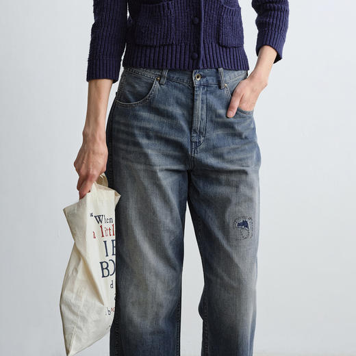 ROMI STUDIO“复古丹宁”夏季轻薄水洗毛须直筒牛仔裤 RWCRX83985 商品图3