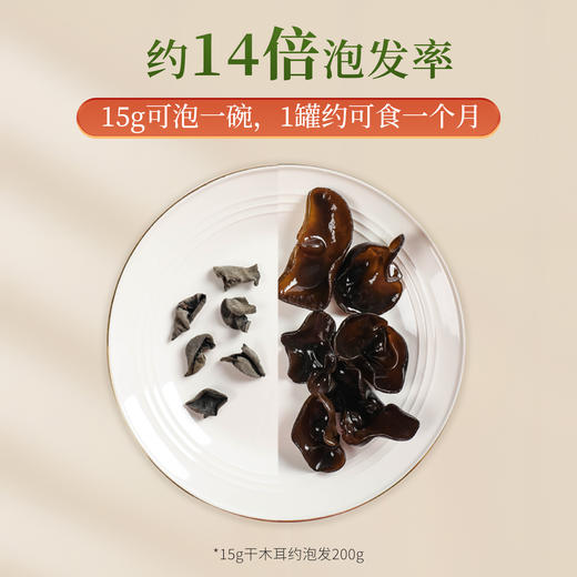 湖心泉精选有机黑木耳 300g/家庭囤货实惠罐装 商品图2