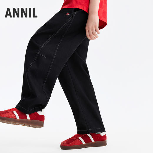 【新年波】男女童全腰梭织单裤春季新款安奈儿童装EM616502 商品图2