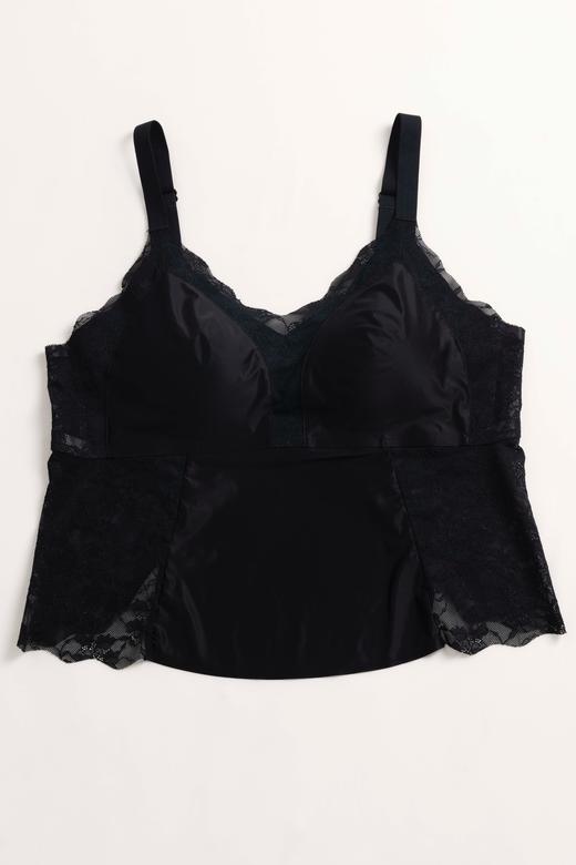 一周内发货！💓【桑蚕丝  蕾丝美背】薄胸垫，可拆卸！不溜肩。大码定制款~免穿文胸！大码吊带背心！黑白两色，可当内衣，可当美背搭配打底穿 商品图12