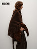 HIDEMI 大秀款藏地可溯源牦牛绒拉毛长拉绒系列流苏不对称加厚大斗篷针织毛衣双层双面加厚外套 商品缩略图11