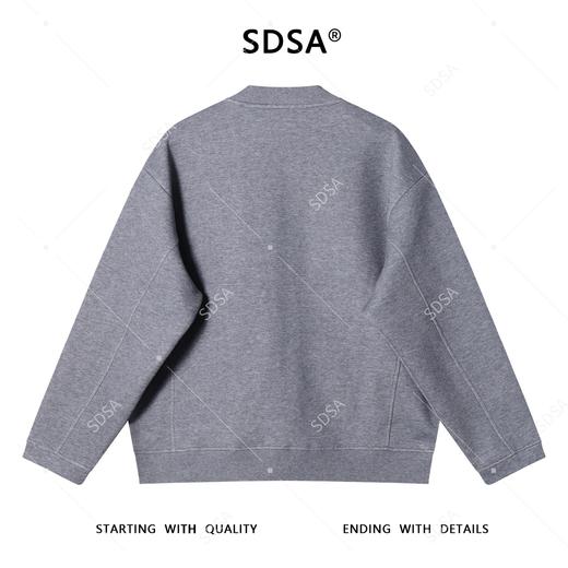 SDSA男士秋冬新款痞帅男装极简风纯色棒球领纽扣开衫卫衣百搭时尚 商品图5