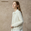 Famecoco极简圆领开衫优雅金线混织软糯羊绒针织衫外套FAC8DE006 商品缩略图3