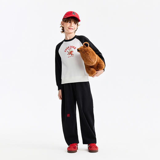 【新年波】男女童圆领长袖卫衣春季新款安奈儿童装EM611504 商品图5