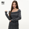 P&X设计师女装2025冬季针织气质优雅时尚套装长裙 825414193 灰色 商品缩略图1