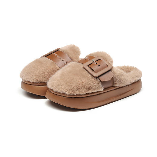 【超值39.9/双❗️加绒踩屎感棉鞋】秋冬新款棉拖鞋女款，家居/室外厚底棉鞋，包头毛毛拖鞋舒适耐磨外出棉拖鞋L 商品图4