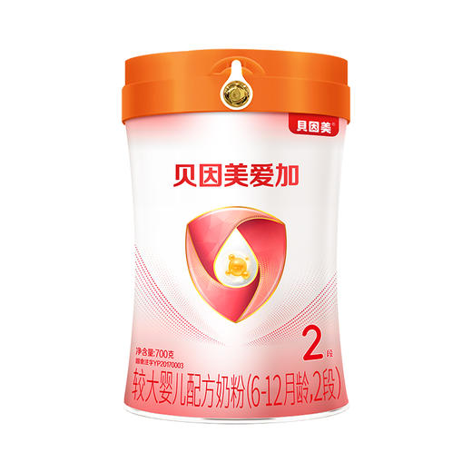 贝因美爱加美妈冠较大婴儿配方奶粉（6-12月龄，2段）700克 商品图0