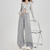 西遇宽松休闲裤女新款垂感高腰阔腿抽绳卫裤美式运动裤SS051678 商品缩略图1