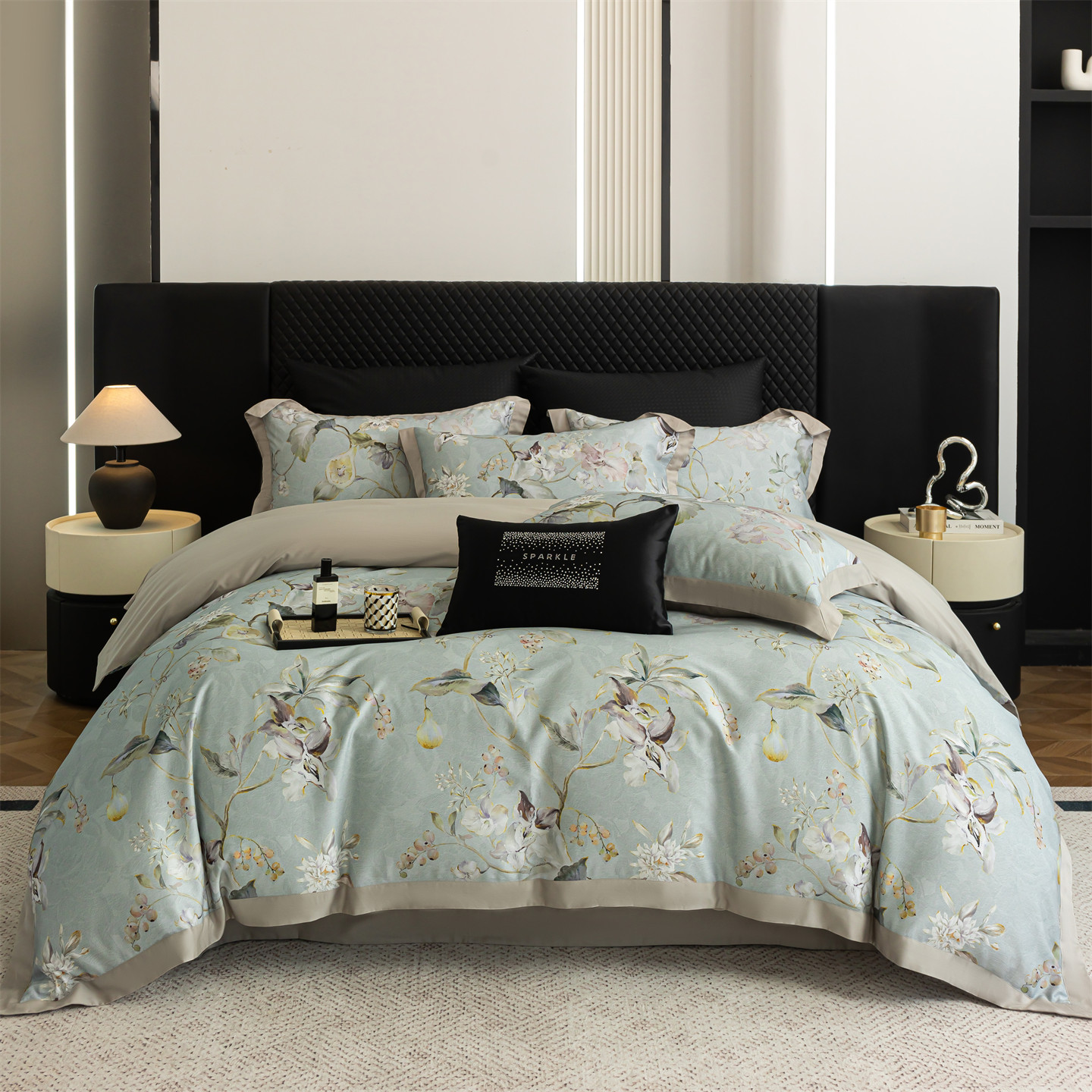 【线下门店经典款天丝磨毛升级款】80S天丝棉磨毛丝绵醇绒四件套 厚实保暖柔软顺滑套件