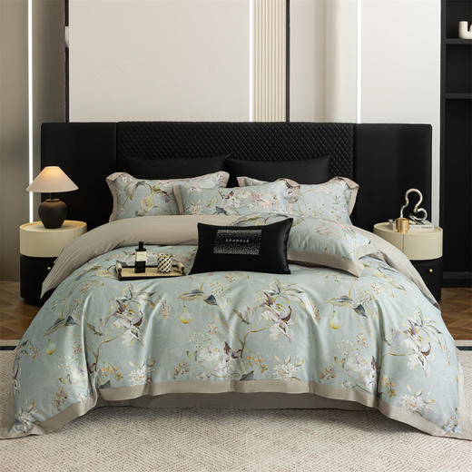 【线下门店经典款天丝磨毛升级款】80S天丝棉磨毛丝绵醇绒四件套 厚实保暖柔软顺滑套件 商品图0