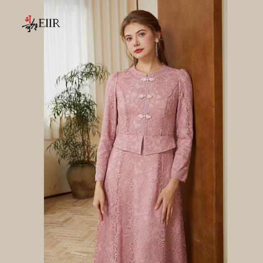 司歌国风假两件连衣裙长袖春秋复古优雅A921129X 商品图1