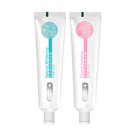 舒客  防蛀亮白120g+防蛀固齿140g 牙膏组合清新口气 8100043