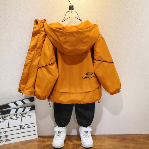 男童新款外套儿童风衣男孩秋款童装户外冲锋衣连帽上衣夹克 商品图3