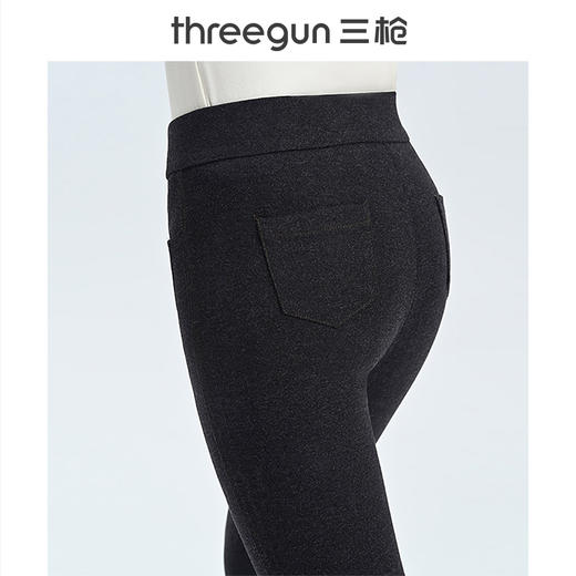 Threegun三枪 时尚磨毛女士铅笔裤长裤-60832B911 商品图3