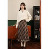 鹿向南「格调时光」时尚复古格子半身裙女秋冬新款高腰a字长裙子 商品缩略图4