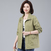 连帽短款风衣外套加肥加大码中老年妈妈女装2025 商品缩略图1