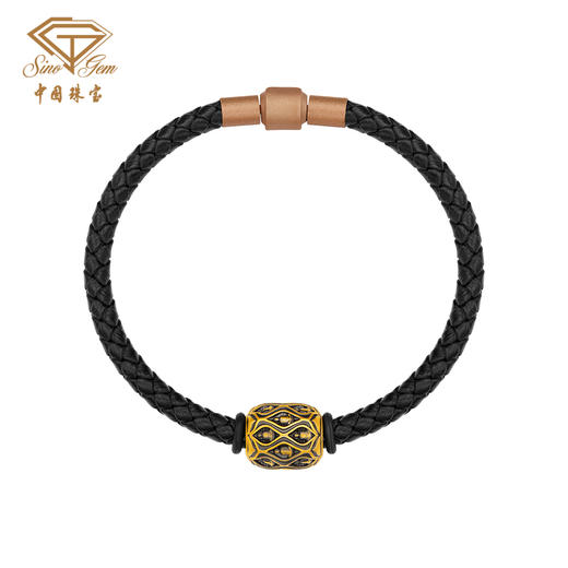 「大足金-大自在」5D硬金慧心黄金转运珠 足金手串 商品图4