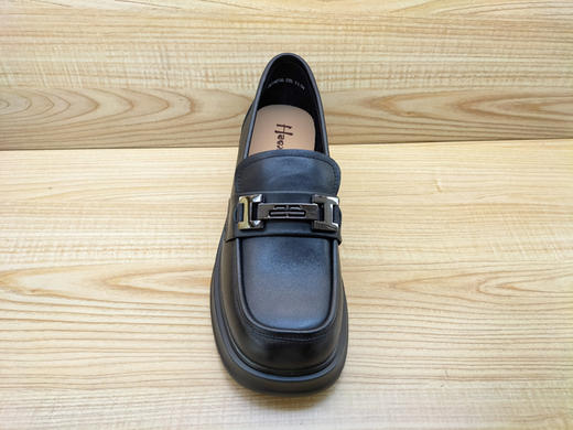 2024春季新款豪行真皮女鞋24194706时尚中跟舒适休闲简约单鞋 商品图2