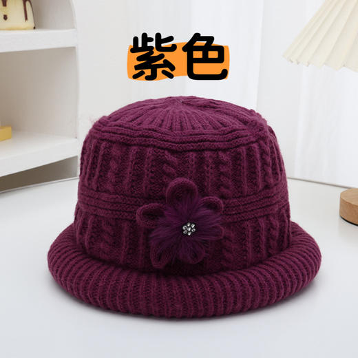 【双层保暖！加绒加厚针织帽】内里加绒，防风保暖，新款秋冬中老年加厚保暖帽子女毛线帽妈妈奶奶老人老太太婆婆帽子。rc 商品图3
