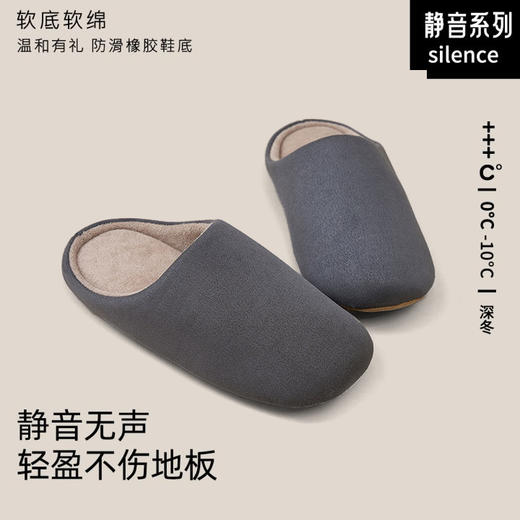 【超轻超暖❗️新款软底静音拖鞋】亲肤柔软，御寒保暖，厚实毛绒，柔软舒适，温暖你整个冬天！日式女秋冬季室内家居防滑保暖卧室棉拖鞋男 商品图6