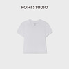 ROMI STUDIO“Clean fit”极简白色棉质高弹修身短袖T恤 RWCRSX1583(现货) 商品缩略图10