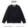 SDSA秋冬新款痞帅男装休闲简约拼接撞色纽扣开衫假两件针织衫毛衣 商品缩略图1