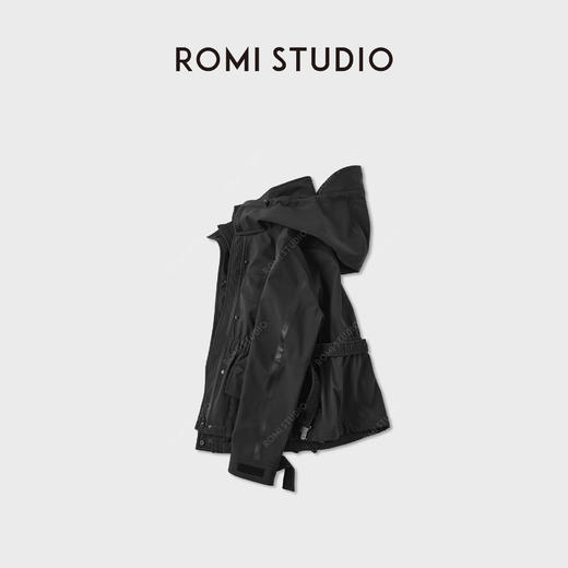 ROMI STUDIO“温暖过冬”摇粒绒柔软收腰连帽风衣外套 RWCAW85501 商品图3