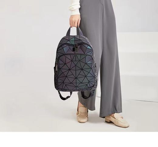 【Aimi家3宅同款炫酷菱格双肩手提包ASM9267】 商品图3