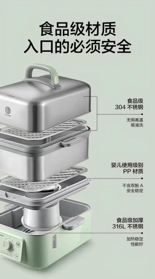 北鼎G5253多功能电蒸锅 商品图5